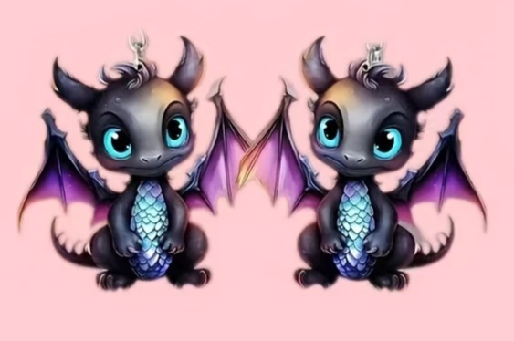 Cute Baby Dragon Earrings