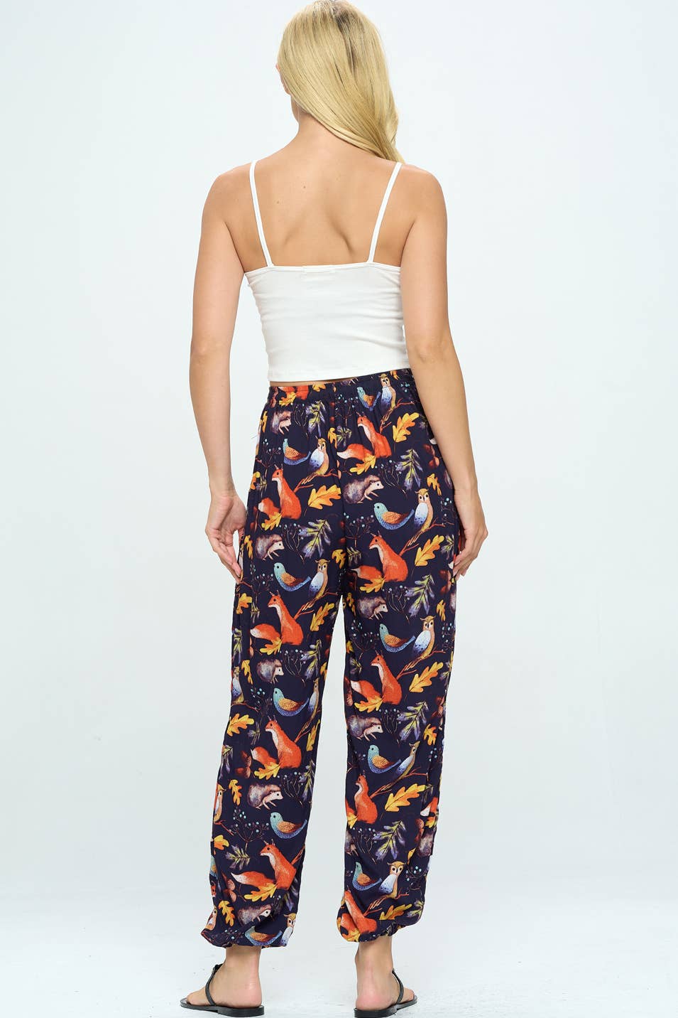 Woodland Animal Print Pant With Drawstring and Pocket - #shop_name LA SoulApparel