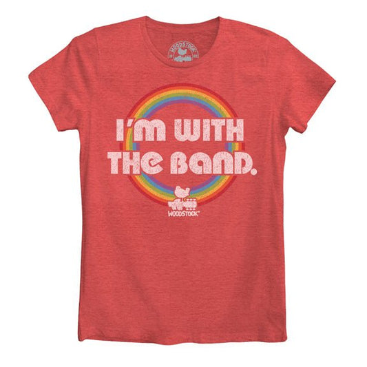 Woodstock Im With The Band Juniors Juniors T - Shirt - #shop_name GOODIE TWO SLEEVESApparel