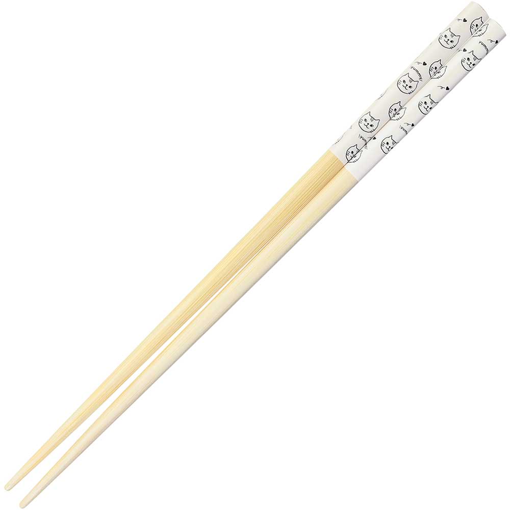 Yummy Cat White Bamboo Chopsticks - #shop_name Wholesale ChopsticksGifts