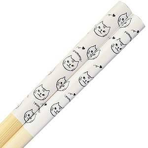 Yummy Cat White Bamboo Chopsticks - #shop_name Wholesale ChopsticksGifts