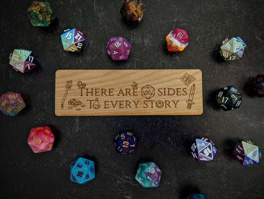 There Are 20 Sides To Every Story - D&D Wooden Bookmark
