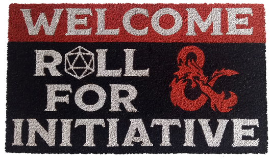 Dungeons and Dragons Doormat  - Welcome - Roll for Initiative