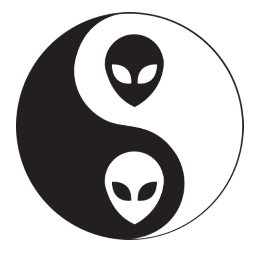 Alien Yin Yang 1.25" Button