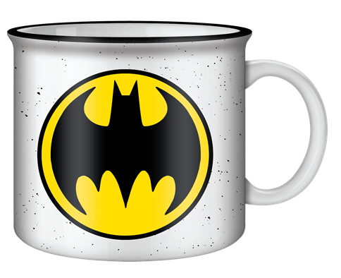 Batman Yellow Circle Logo 20oz Ceramic Camper Mug