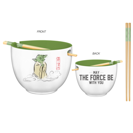 Star Wars Yoda 20oz. Ceramic Ramen Bowl with Chopsticks