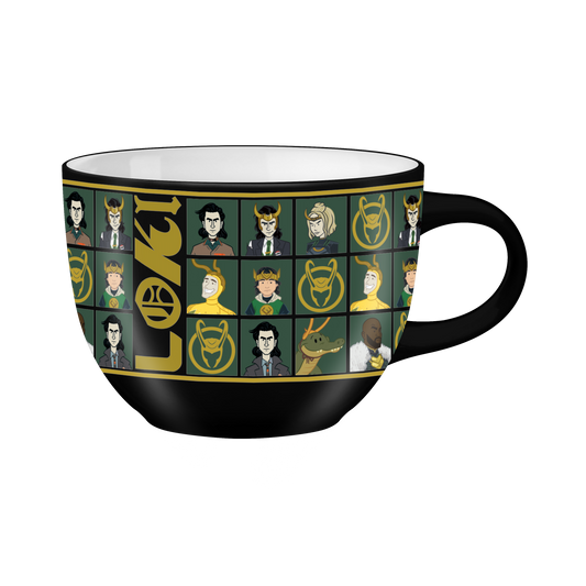 Marvel Loki Group Framed Border 24oz. Ceramic Soup Mug