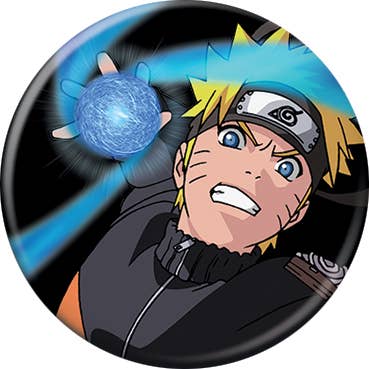 Naruto With Blue Ball Buttons 1.25" Round