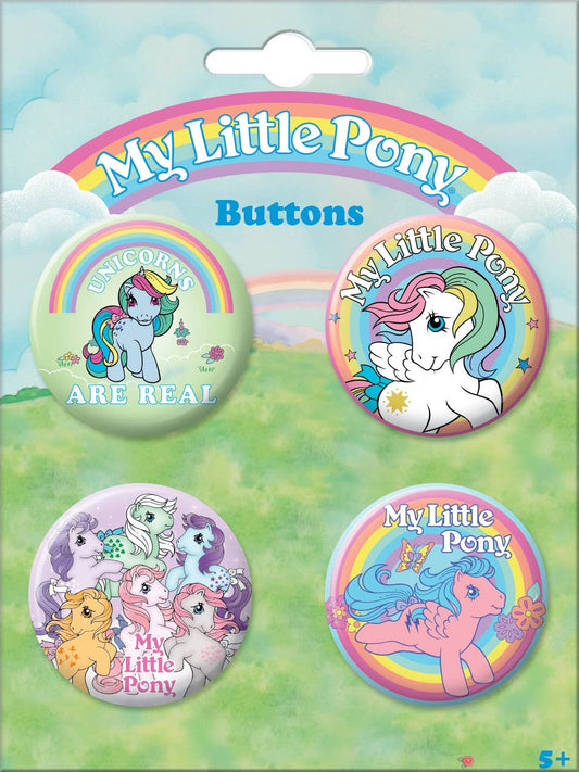 My Little Pony Retro 4 Button Set