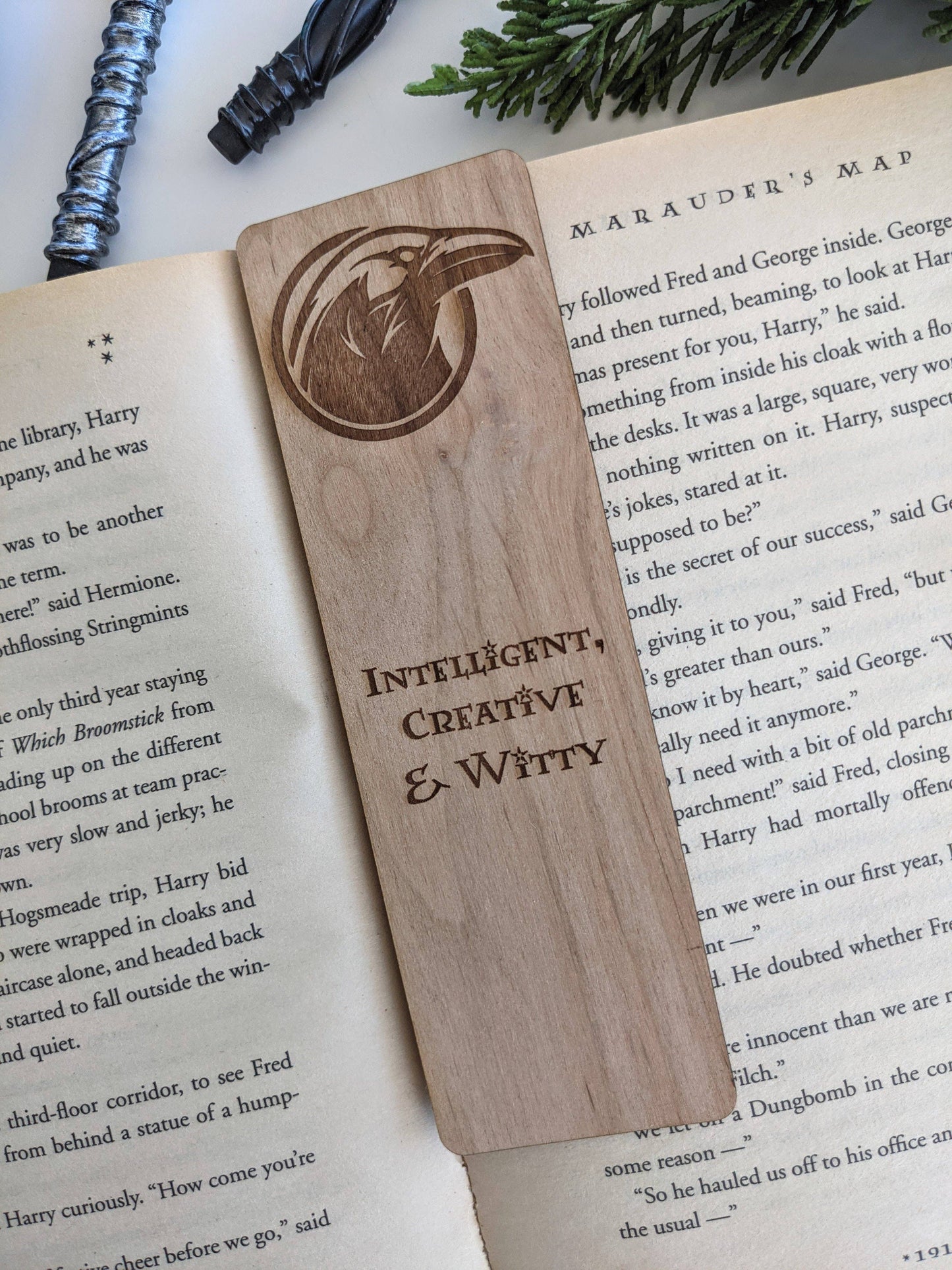 House Ravenclaw - Harry Potter Inspired Wooden Bookmark
