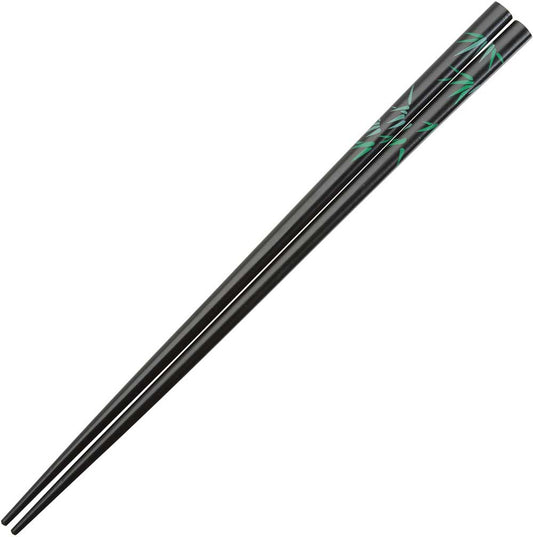 Bamboo Green Leaves Black Chopsticks