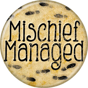 Harry Potter Mischief Managed Small Button