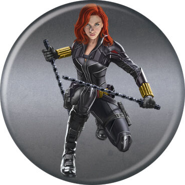 Marvel Black Widow Pose Small Button