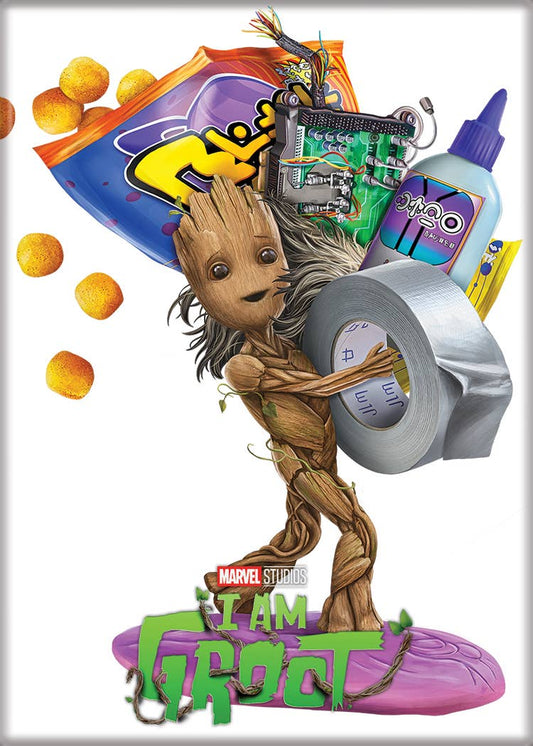 Marvel Comics© I Am Groot With Duct Tape Magnets 2.5" X 3.5"