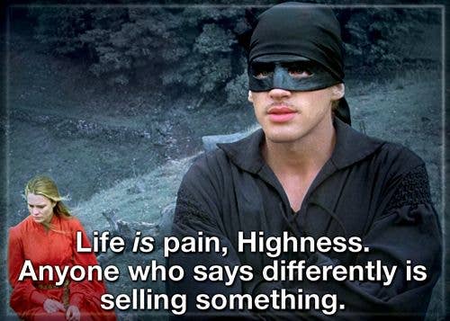 Princess Bride Life Is Pain Magnets 2.5" X 3.5"