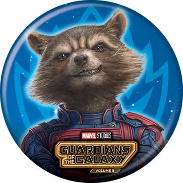 Guardians of the Galaxy 3 Rocket Racoon Button 1.25”