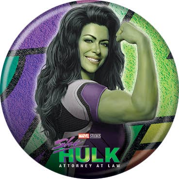 Marvel Comics© She Hulk Fist On Purple Buttons 1.25" Round