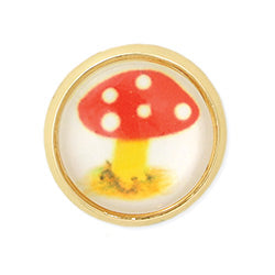 Toadstool Tales Mushroom Print Post Earrings